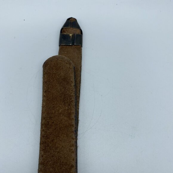 Unbranded Brown Genuine Leather Belt Women's Size 36 Skinny - Picture 11 of 12